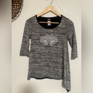 Harley Davidson Top Women Size XS 3/4 Sleeves